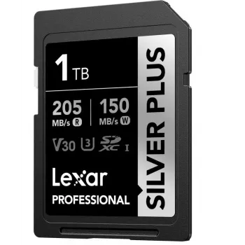 SDXC-Speicherkarte Lexar Professional SilverP UHS‑I 1 TB, Lesen 205 MB/s, Schreiben 150 MB/s, UHS‑I