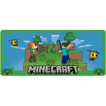 Mauspad Kids Euroswan 80x30 cm Minecraft — große Schreibtischmatte für Maus und Tastatur