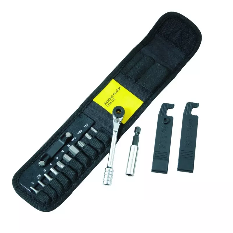 TOPEAK Ratchet Rocket Lite DX Schraubenschlüssel-Set, kompakter Ratschen-Multitool (T-TT2524)