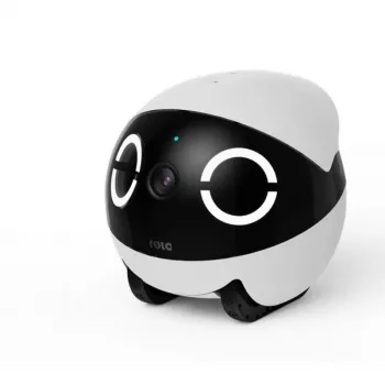 Roboter-Haustiermonitor Enabot Rola Mini — WLAN, 5000-mAh-Akku, 3 MP, 137° Sichtfeld, Weiß/Schwarz