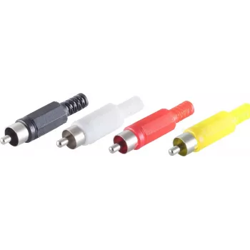 Kabelverbinder RCA ShiverPeaks BS51400-SET Schwarz Rot Weiß Gelb