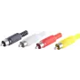 Kabelverbinder RCA ShiverPeaks BS51400-SET Schwarz Rot Weiß Gelb