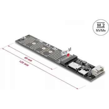 DELOCK OCuLink auf M.2 Key M NVMe SSD Adapter Konverter (Modell 64291)