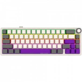 Kabellose mechanische Gaming-Tastatur LORGAR KBP70MW 65%-Layout Beige