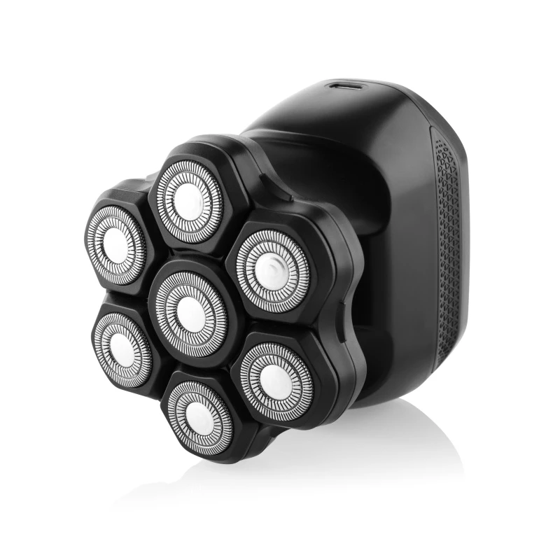 Kopfrasierer ETA Jason 534390000 schwarz ? 7-Klingen-Rotationskopfrasierer, Li-Ion wiederaufladbar, waschbar, 60 Min. Laufzeit