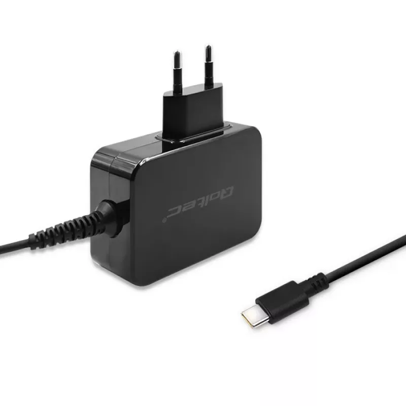Mobiles Ladegerät QOLTEC 51024 – Universelles AC-Indoor-Ladegerät, 65 W PD, 20 V/3,25 A, 1,2 m Kabel, Schwarz