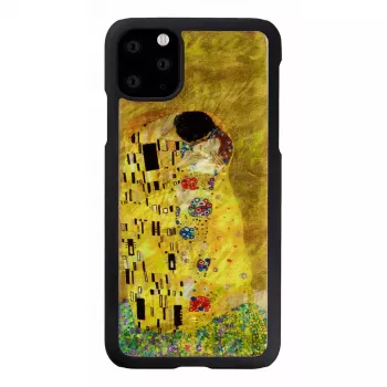 Smartphone-Hülle iKins für iPhone 11 Pro Max – schwarzes Kuss-Design, Schutzcover