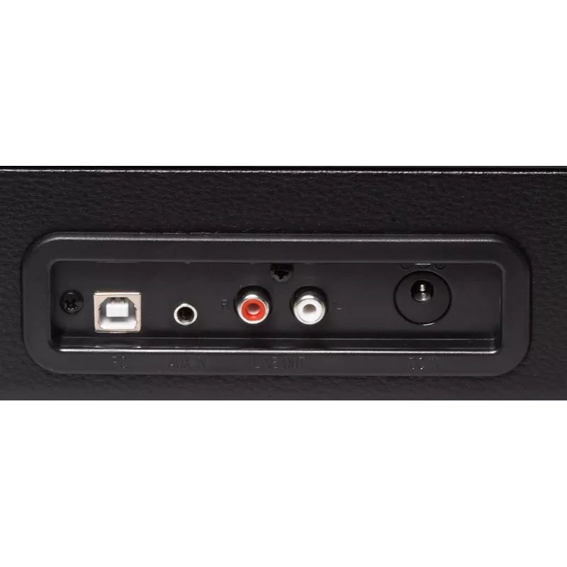 Denver VPL-120Schwarz Riemenantrieb USB-Plattenspieler mit eingebauten Lautsprechern