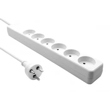 Steckdosenleiste ProXtend K6-KIT01W — 6-fach Verlängerungskabel, 1 m Kabel