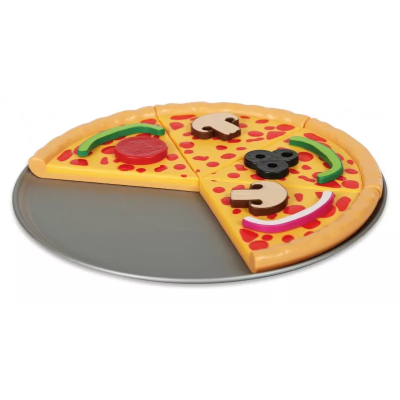 Magnetisches Pizza-Set, MALIK MalBlo Magnetic, Spiellebensmittel-Rollenspielzeug, magnetische Stücke