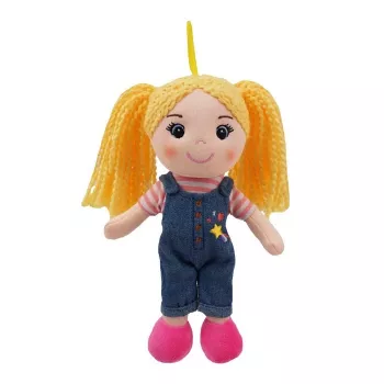 Weiche Stoffpuppe TULILO Madzia 20 cm — Kinder-Stoffspielzeug, handgefertigter Look