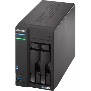 Asustor LOCKERSTOR 2 Gen2 (AS6702T) NAS Desktop Intel® Celeron® N5105 4 GB DDR4 0 TB ADM Schwarz