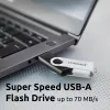 Intenso USB-Stick Office Line, 64 GB, USB-A, 3.2 Gen 1x1, Schwarz-Silber, 64 GB, USB Typ-A, 3.2 Gen 1 (3.1 Gen 1), Drehring, Schwarz, Silber