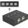 DeLOCK USB 2.0 Switch 4 PC auf 4 Geräte Schwarz 0,48 Gbit/s