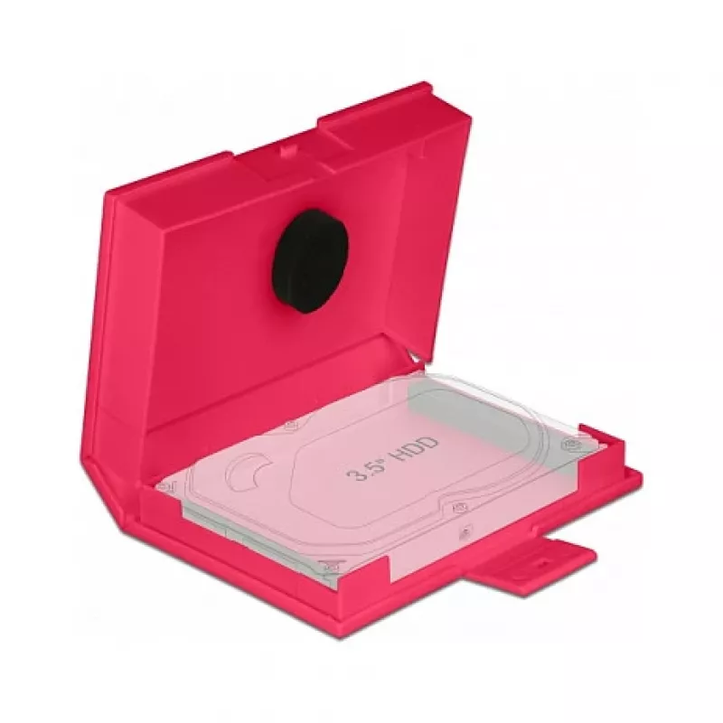 Schutzbox DeLOCK 18374 für 3,5-Zoll-HDD rot