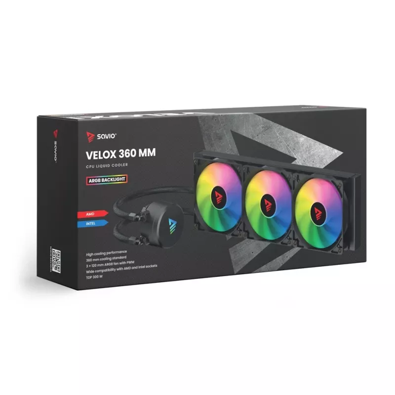 SAVIO VELOX 360 mm CPU-Flüssigkeitskühler mit ARGB
