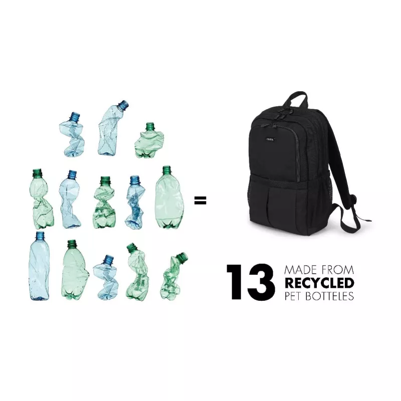 Rucksack DICOTA D31696 Schwarz Polyethylenterephthalat (PET)