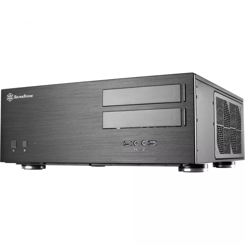 SilverStone Grandia GD08 - Desktop - SSI EEB - ohne Netzteil - Schwarz - USB/Audio