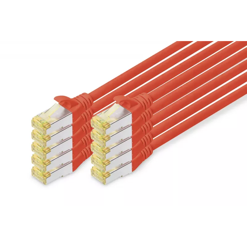 Netzwerkkabel Digitus CAT 6A S/FTP RJ-45 1 m rot