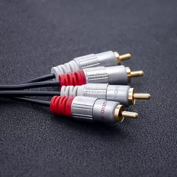 Audiokabel Qoltec 52338 2m 2xRCA Schwarz