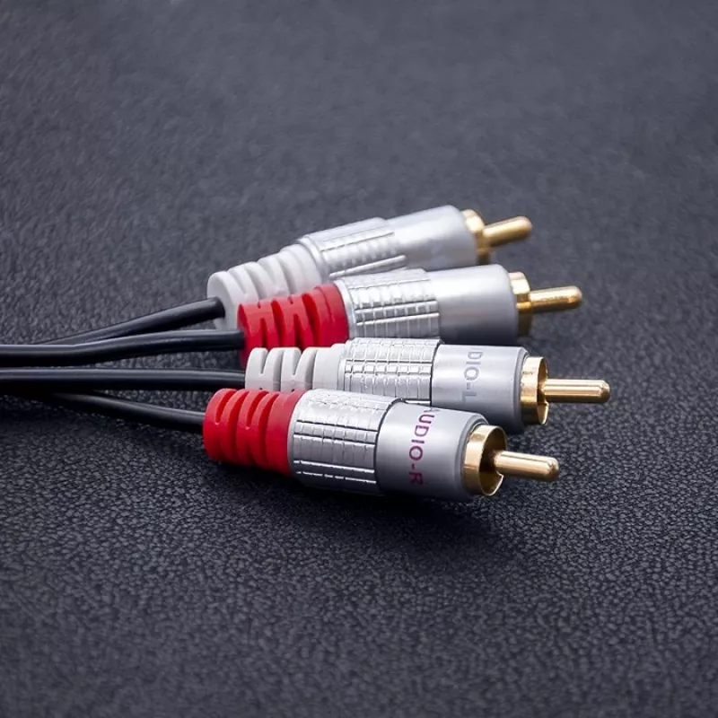 Audiokabel Qoltec 52338 2m 2xRCA Schwarz