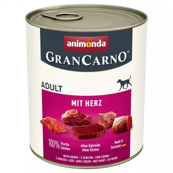 ANIMONDA GranCarno Adult mit Herzen - Nassfutter für Hunde - 800g