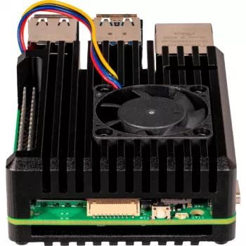 Joy-IT Armor Case BLOCK ACTIVE SBC-Gehäuse geeignet für Entwicklungsplatinen Raspberry Pi (RB-AlucaseP5-07FAN)
