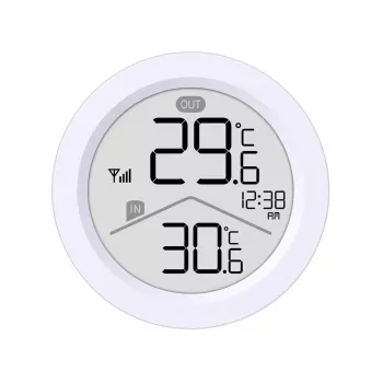 GreenBlue Funk-Wetterstation, IN/OUT Temperatur, Uhr, °C/°F wählbar, Reichweite bis 60 m, GB162
