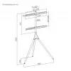 Halterung SBOX FS-1246F 45–65° neigbar, Belastung 32 kg, Plattform 600×400 mm