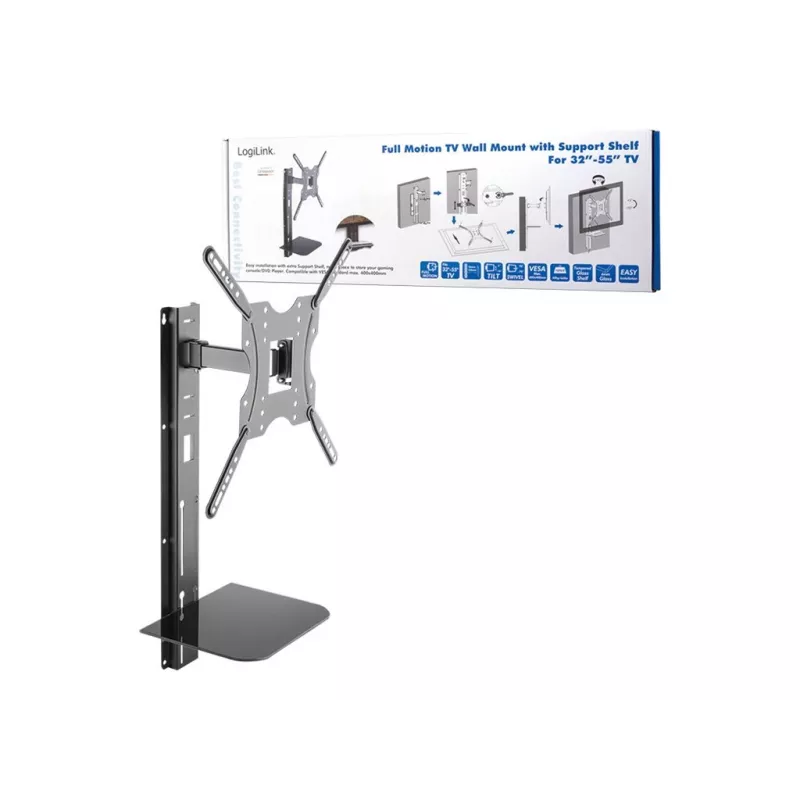 TV-Halterung LogiLink BP0048 55 Zoll Schwarz Edelstahl