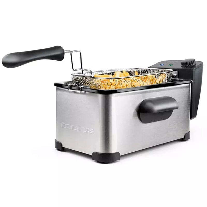 Fritteuse Taurus Fry 3 Single – 3 L Kapazität, 2000 W, Edelstahl, einstellbarer Thermostat 150–190°C