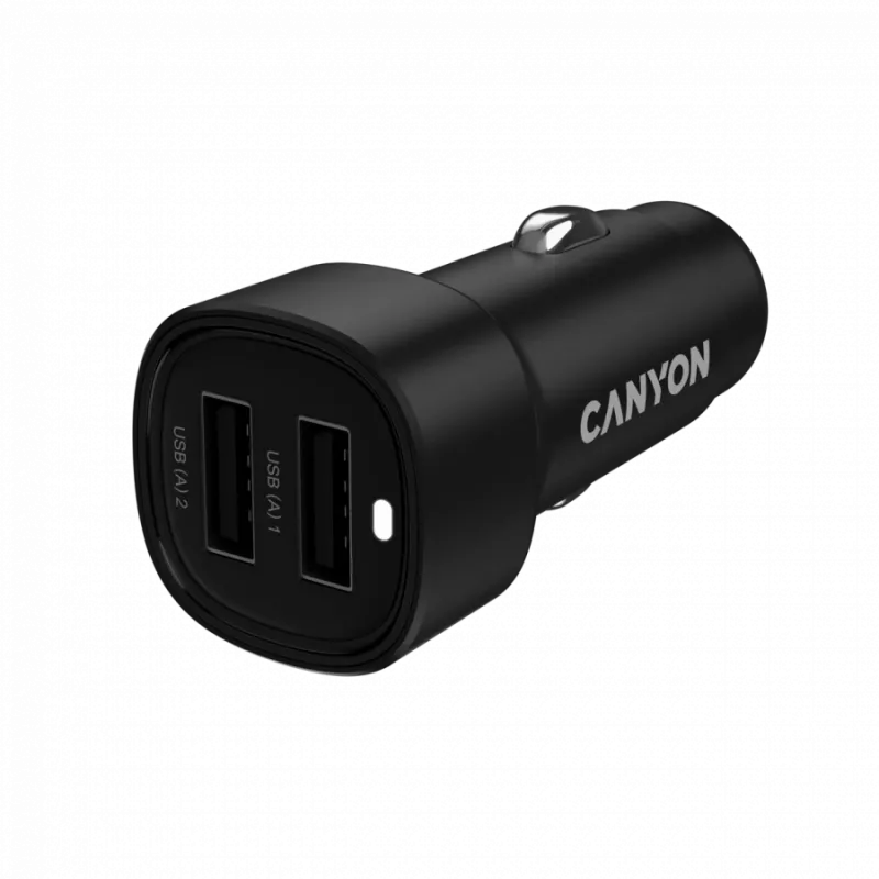 CANYON Auto-Ladegerät OnDrive 24 24W 2xUSB-A Schwarz