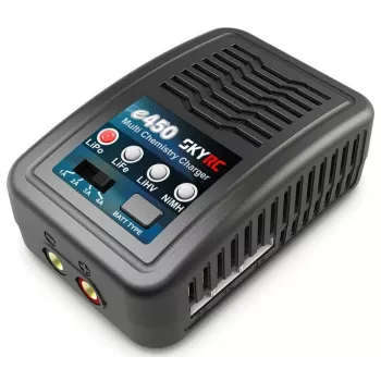 Batterieladegerät SKYRC e450 für 2–4S und 6–8S LiPo/LiFe/LiHV und NiMH-Akkus