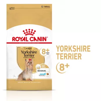 Trockenfutter für Hunde Royal Canin Yorkshire Terrier 8+ 1,5 kg — Geflügel, Senior kleine Rasse, 29 % Protein, 18 % Fett
