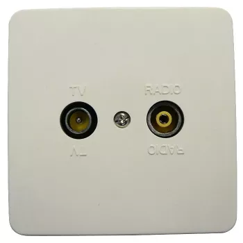 Wandsteckdose für TV und Radio Maximum 63501 — koaxiale TV/UKW-Steckdose für Wandinstallation