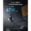 Indoor USB-Schnellladegerät Anker Prime A2669313 – 67 W, 1×USB-A, 2×USB-C, Schwarz