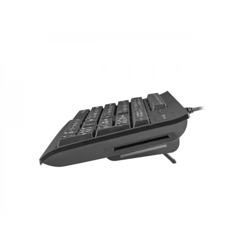 Kabelgebundene Full-Size-Tastatur NATEC Moray ES mit USB, Spanisch QWERTY, 105 Tasten, ID-Kartenleser, 1,5 m Kabel, Schwarz