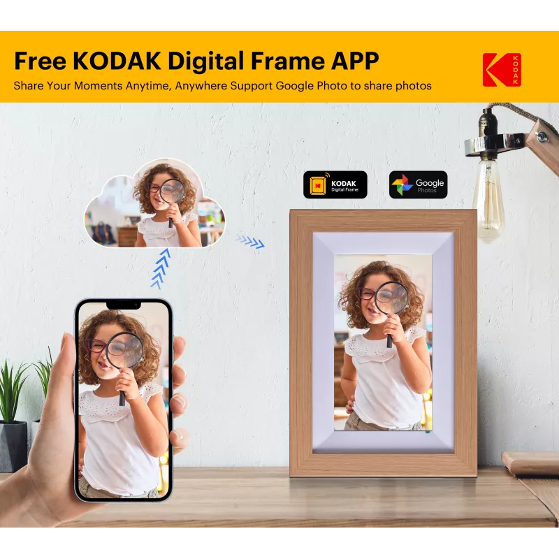 Kodak 7 Digitaler Bilderrahmen Wi-Fi RCF-702W