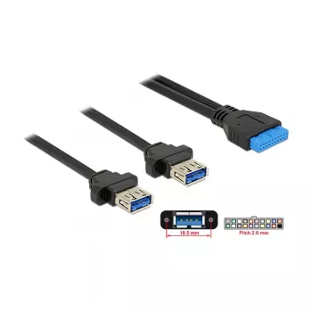 USB-Kabel DeLOCK 85244 0,8 m Schwarz
