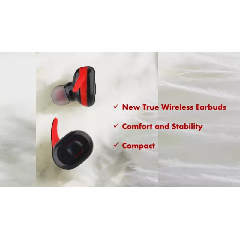 Earbuds V.Silencer Ture Wireless Earbuds schwarz/rot
