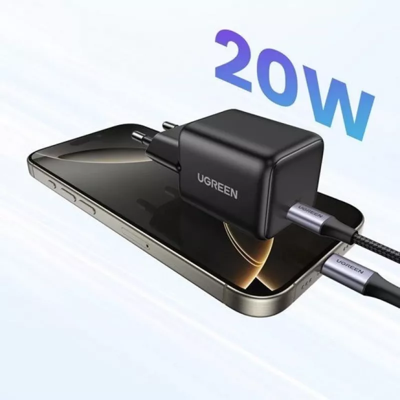 UGREEN X512 20W GAN 1X USB-C Netzladegerät - Schwarz