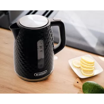 C280C ELDOM Wasserkocher ELLI, Fassungsvermögen 1,7 l, Leistung 2200 W, Schwarz, Strix, Schwarz