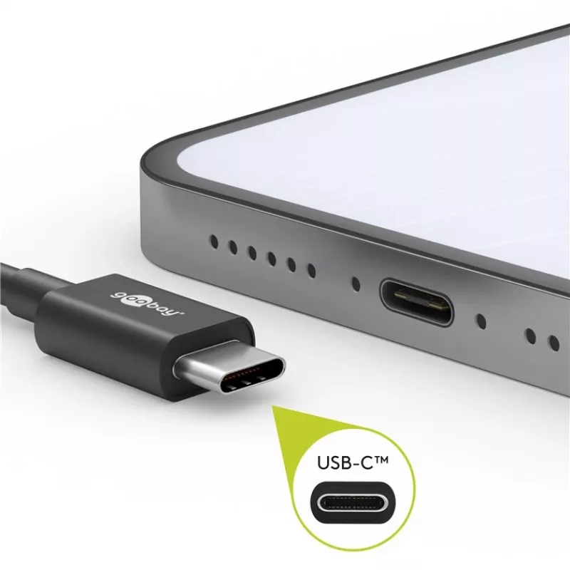 Goobay 51243 USB-Kabel 2 m USB 2.0 USB C Schwarz (51243)