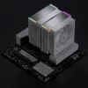 Jonsbo HX6280 CPU-Kühler, PWM, RGB - 130 mm, weiß