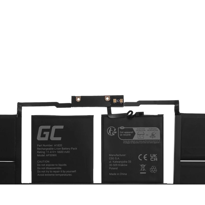 Batterie Grün Cell AP30WX für Apple MacBook Pro 15 A1707