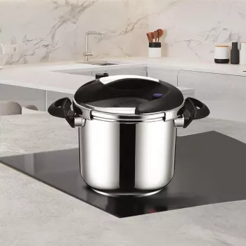 Schnellkochtopf Maestro MR-2901, 6 L, 22 cm Durchmesser, silber, Antihaftbeschichtung