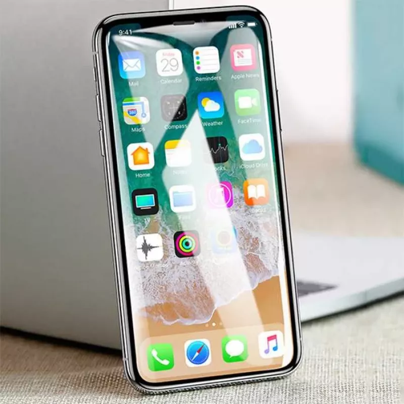 Gehärtetes Glas Displayschutz Devia Van Entire View für iPhone XR — Entspiegelt, Schwarz
