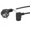Netzkabel LANBERG CA-C13C-12CC-0018-BK, 2 m, C13-Kupplung auf CEE7/7, schwarz, abgewinkelter C13