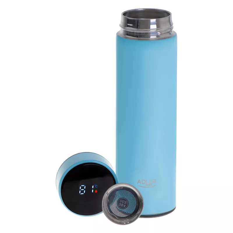 Isolierflasche Adler AD 4506BL - Thermoskanne mit LED-Temperaturanzeige, blau