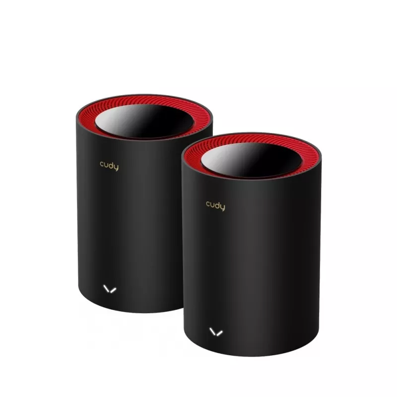 Cudy M3000 2er-Pack Dualband (2,4 GHz / 5 GHz) Wi-Fi 6 (802.11ax) Schwarz, Rot 1 Intern